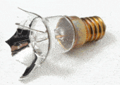 A broken light bulb, an apt symbol of William Miller's great disappointment
