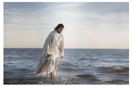 Christ walking on water