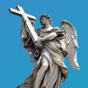 Archangel Michael carrying a cross