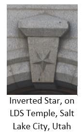 LDS Temple, Inverted five point star