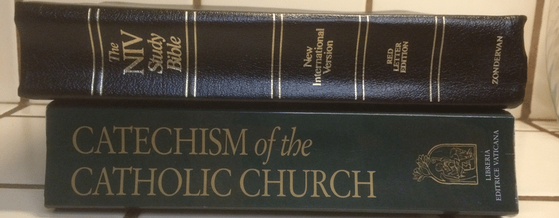 Bible and catechism of the roman Catholic Church false teaching