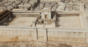 Model of the temple in Jerusalem as it appeared in the New Testament era