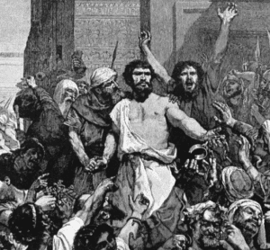 Barabbas and the crowd